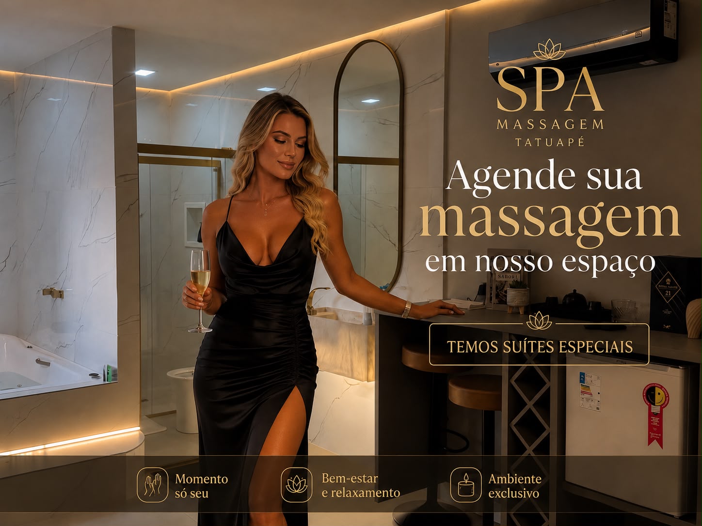 SPA Massagem Tatuapé. Venha Conhecer e Relaxar! WhatsApp (11) 96196-8562 Fixo:(11) 2641-1810